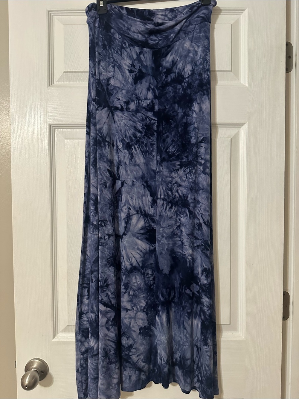 Navy Tie-Dye Maxi Skirt for Women